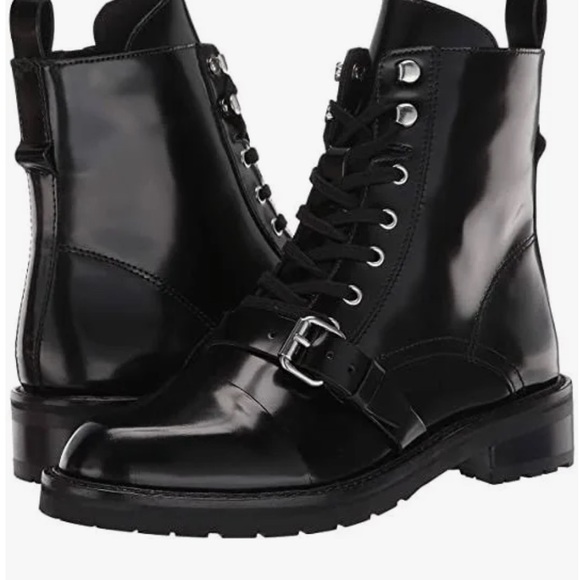 All Saints Donita Women's Black Leather Ankle Boots Size 8M ~ worn once in home - Picture 3 of 7